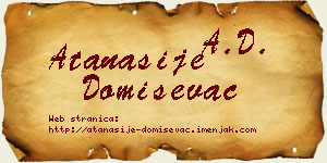 Atanasije Domiševac vizit kartica